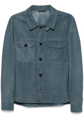 TOM FORD suede shirt jacket - Blue