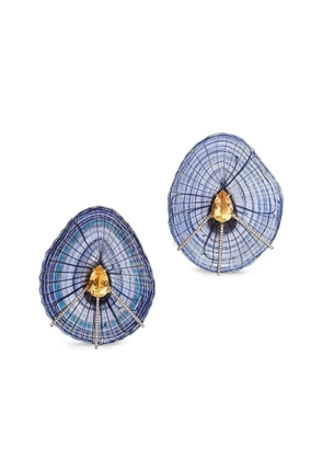 SILVIA FURMANOVICH 18K yellow gold Horse Mane diamond and citrine earrings