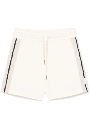 Moncler knitted-trim track shorts - Neutrals