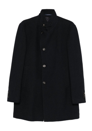 Tagliatore Gordon high-neck buttoned coat - Blue