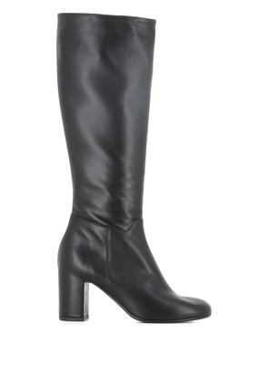 Del Carlo block-heel leather boots - Black