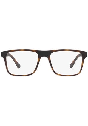Emporio Armani tortoiseshell-effect glasses - Brown
