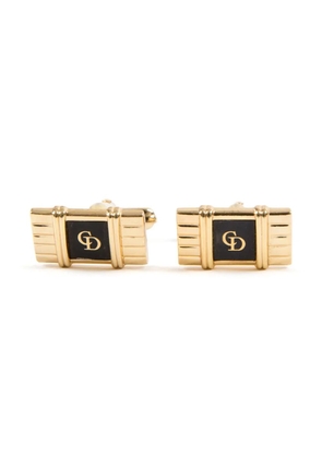 Christian Dior Pre-Owned 1990s CD-logo cufflinks - Gold