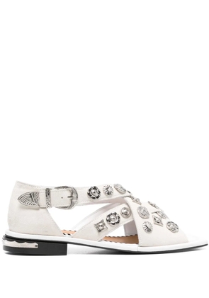 Toga Pulla cross-strap sandals - White