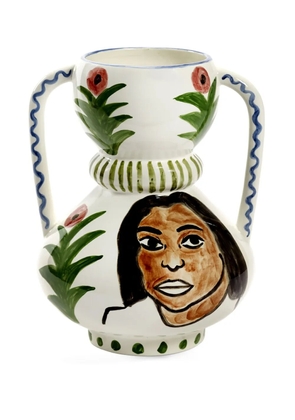 Serax floral-paint vase - White