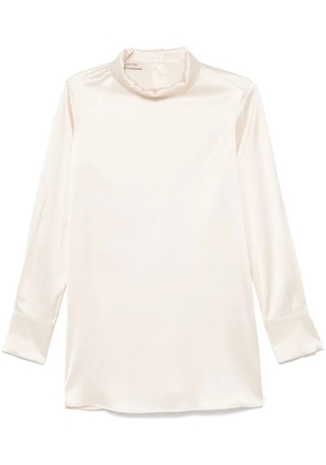 Gentry Portofino satin shirt - Neutrals