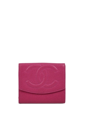 CHANEL Pre-Owned 1995 CC caviar leather wallet - Pink