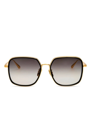 Linda Farrow gold-frame squared sunglasses