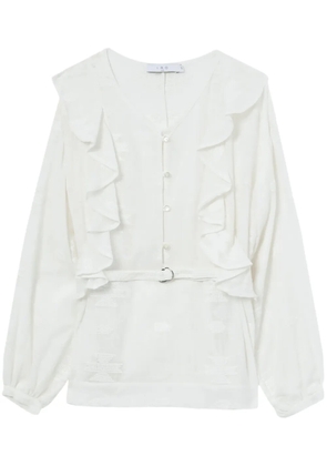 IRO ruffle-detail cotton blouse - White