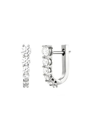 Melissa Kaye 18K white gold Aria diamond earrings - Silver