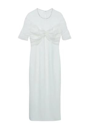 Jenny Packham pre-owned ruched-bodice dress - White