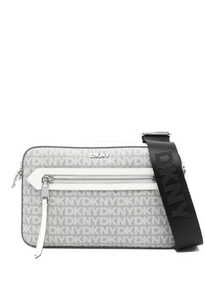 DKNY logo-monogram shoulder bag - White