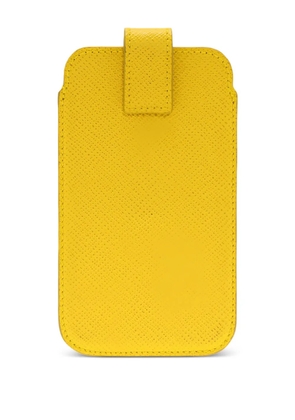 Smythson 2024 Leather Flap Phone Case - Yellow