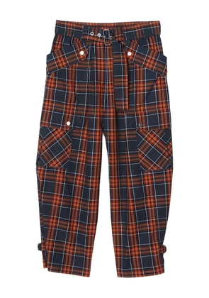 3.1 Phillip Lim plaid-pattern cropped trousers - Red