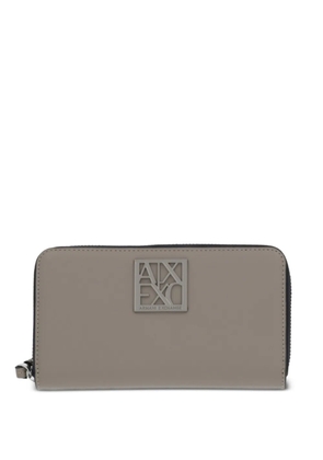 Armani Exchange logo-plaque wallet - Neutrals