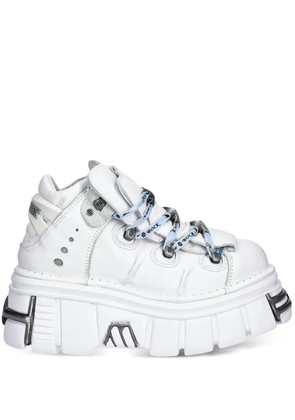 NEW ROCK branded-laces platform sneakers - White