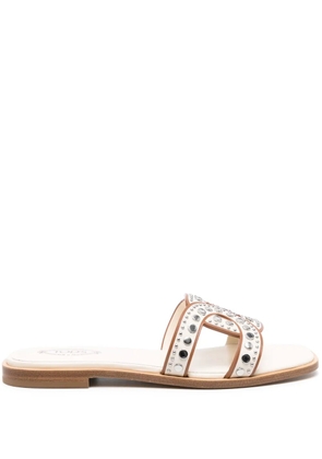Tod's studded leather sandals - Neutrals