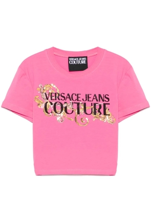 Versace Jeans Couture Crystal Outline Barocco T-shirt - Pink