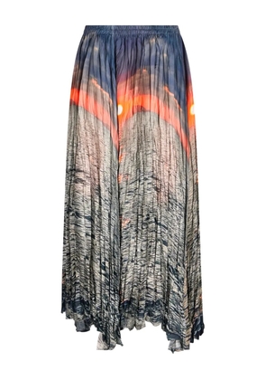 Roberto Cavalli silk midi skirt - Blue