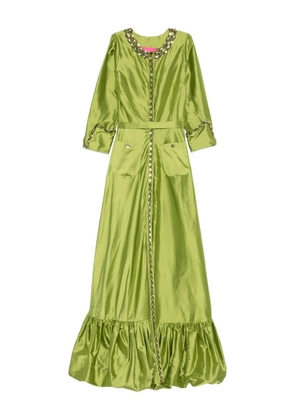 MIAU by Clara Rotescu Nairobi crystal-embellishment maxi dress - Green