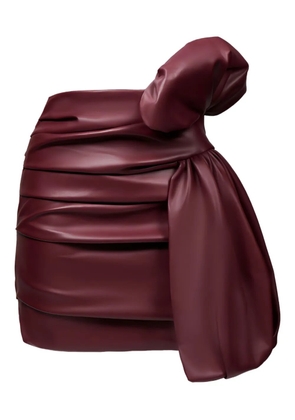 Lika bow-detail draped mini skirt - Red