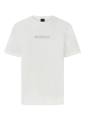 PINKO embroidered logo t-shirt - White