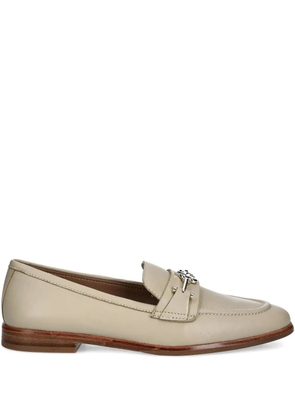 BOSS leather bar-buckle loafers - Neutrals