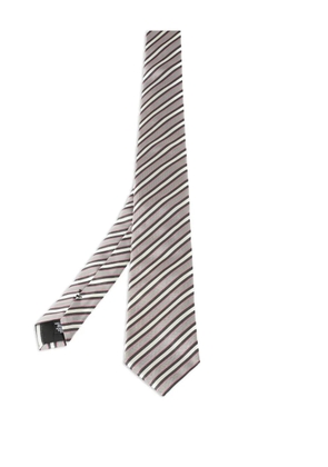 BOSS striped silk tie - Neutrals
