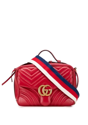 Gucci Pre-Owned 2016-2025 Small GG Marmont Matelasse Leather Sylvie Top Handle satchel - Red