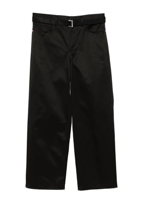 sacai belted trousers - Black