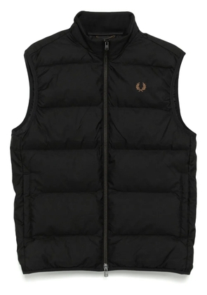 Fred Perry logo-embroidered padded jacket - Black