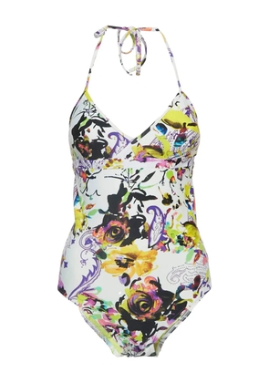 Etro Pre-Owned floral-print swimsuit - White