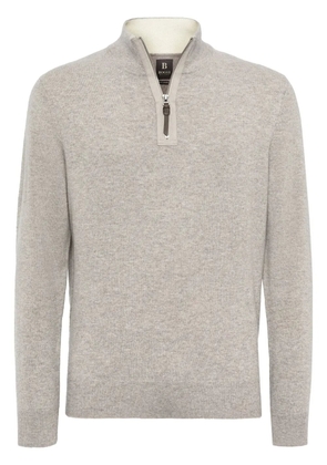 Boggi Milano cashmere half-zip jumper - Grey