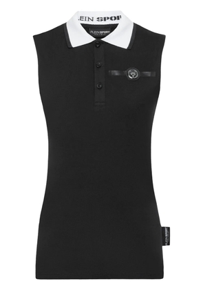 Plein Sport sleeveless polo top - Black