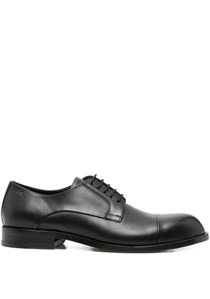 BOSS leather lace-up derby shoes - Black