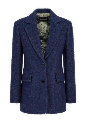 Roberto Cavalli textured single-breasted blazer - Blue