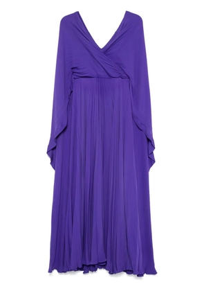 Valentino Garavani Pre-Owned pleated silk-georgette gown - Purple