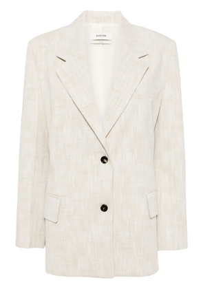 System slim-fit single-breasted blazer - Neutrals