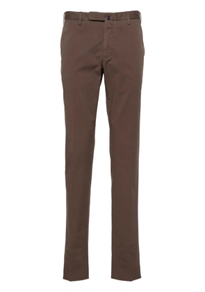 Incotex mid-rise twill chino trousers - Brown