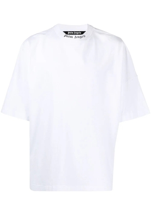 Palm Angels logo-print cotton T-shirt - White