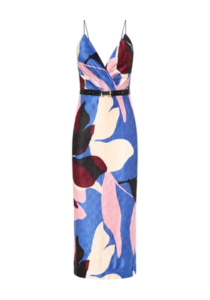 Rebecca Vallance Mika pleated floral-print midi dress - Blue