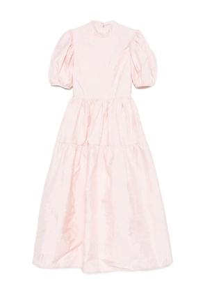 Cecilie Bahnsen puff-sleeve tiered midi dress - Pink