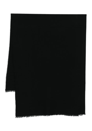 Rick Owens frayed wool scarf - Black