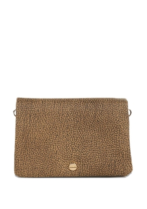 Borbonese mini top-zip screw-stud cross body bag - Brown