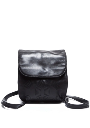 CHANEL Pre-Owned 1985-1993 CC-stitch backpack - Black