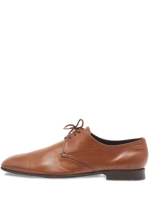Prada Pre-Owned smooth leather derby shoes - Brown