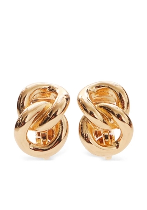 Christian Dior Pre-Owned 1990s chain motif clip-on earrings - Gold