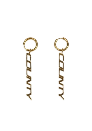 COUNTY OF MILAN County pendant hoop earrings - Yellow