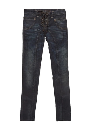 Roberto Cavalli pre-owned lace-up jeans - Blue