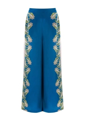 Christy Lynn Marta paisley trousers - Blue